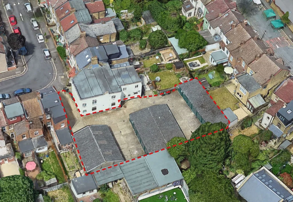 Wolsey Avenue aerial view before development